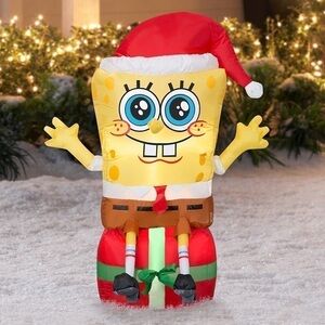 SpongeBob Square Pants Inflatable Decoration NEW 3.5ft Airblown Holiday Outdoors